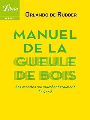 cover image of Manuel de la gueule de bois